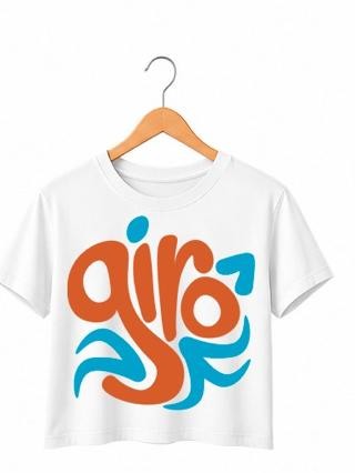 Camiseta Girô Lettering — Branca