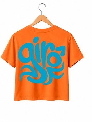 Camiseta Girô Lettering — Laranja
